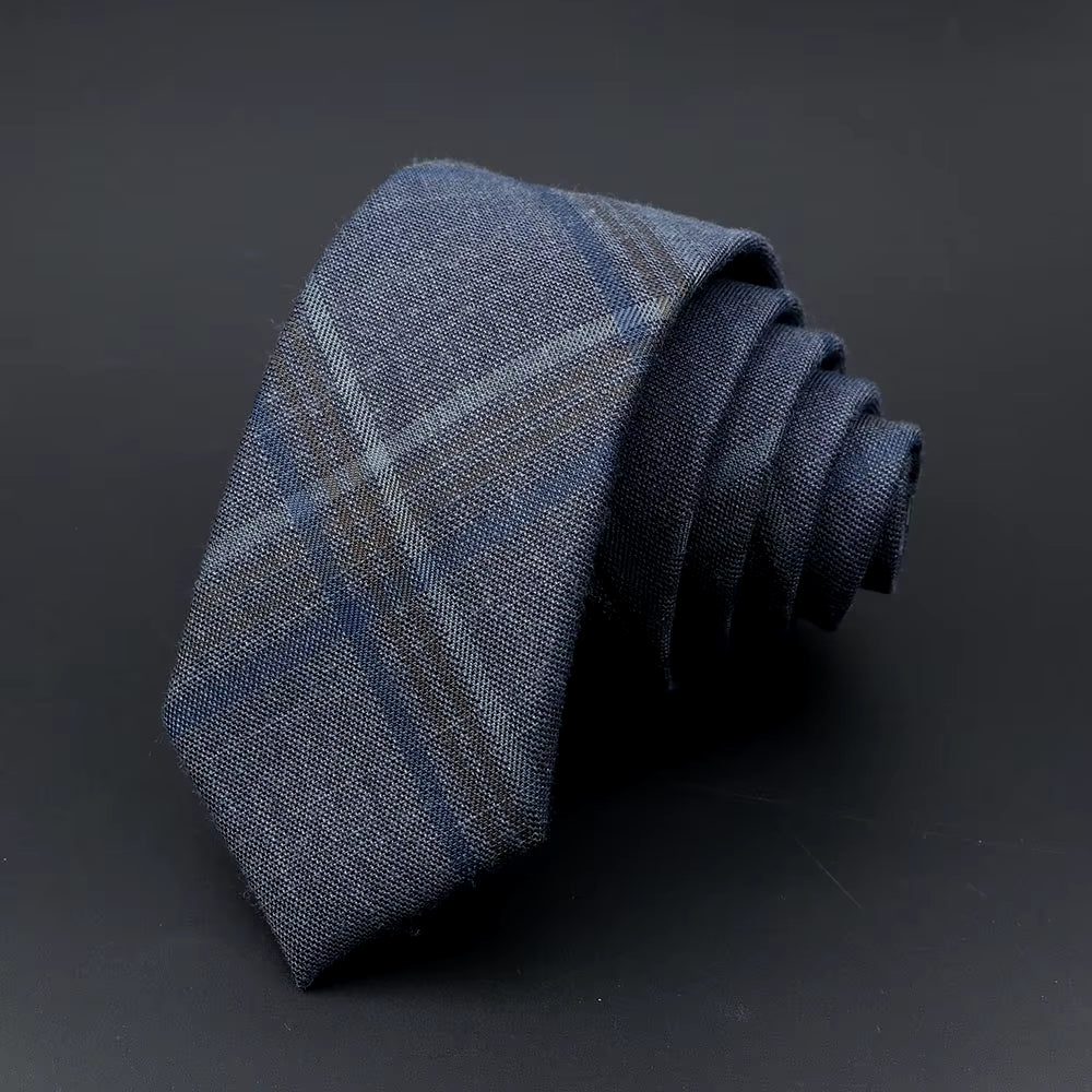 Mens Ties Classic Jacquard Striped Plaid Necktie 6Cm Skinny Neckties Polyester Narrow Collar Suit Shirt Tie Accessories Gift