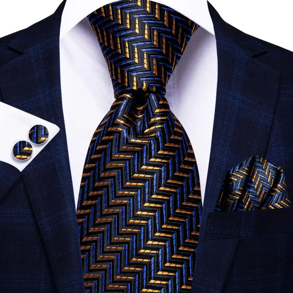 Blue Business Solid 100% Silk Men'S Tie Necktie 8.5Cm Ties for Men Formal Luxury Wedding High Quality Gravata