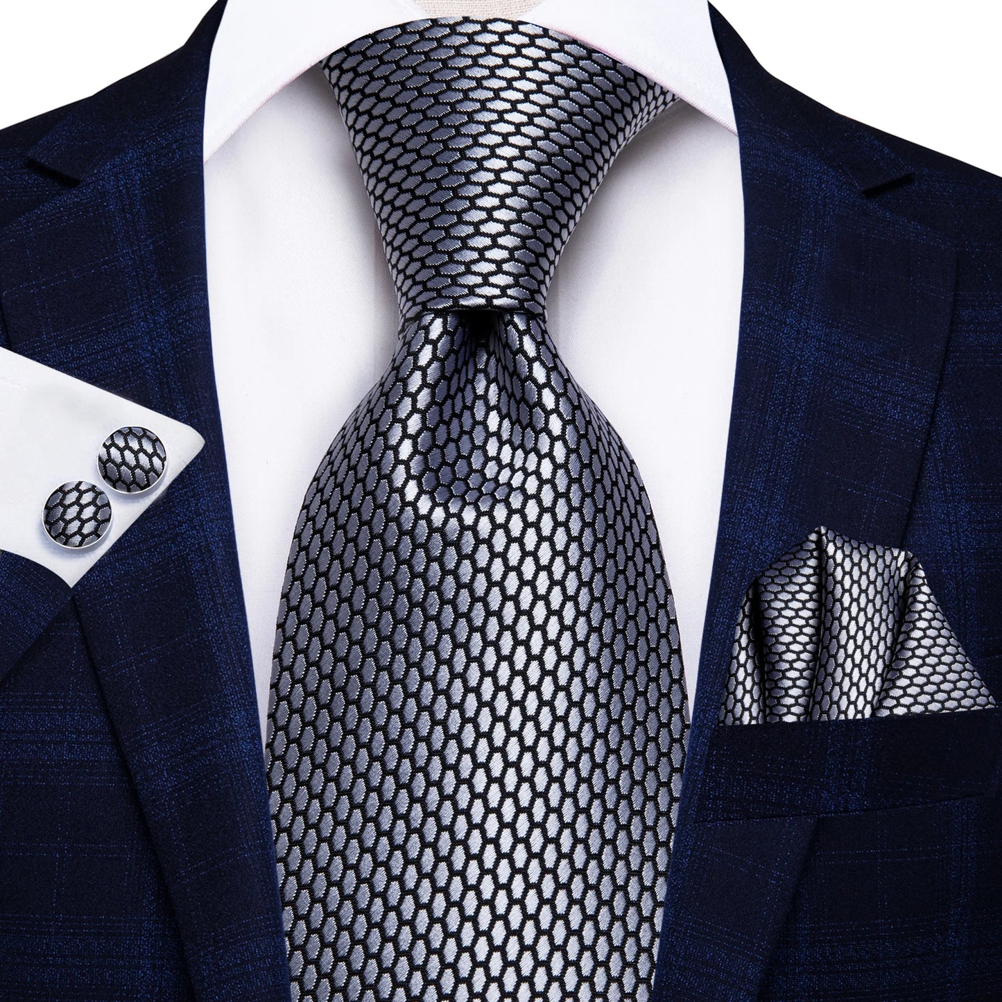 Blue Business Solid 100% Silk Men'S Tie Necktie 8.5Cm Ties for Men Formal Luxury Wedding High Quality Gravata