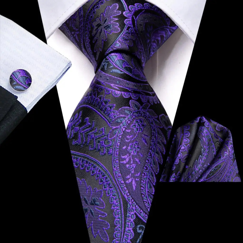 Blue Business Solid 100% Silk Men'S Tie Necktie 8.5Cm Ties for Men Formal Luxury Wedding High Quality Gravata