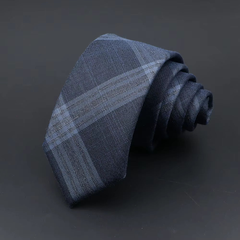 Mens Ties Classic Jacquard Striped Plaid Necktie 6Cm Skinny Neckties Polyester Narrow Collar Suit Shirt Tie Accessories Gift