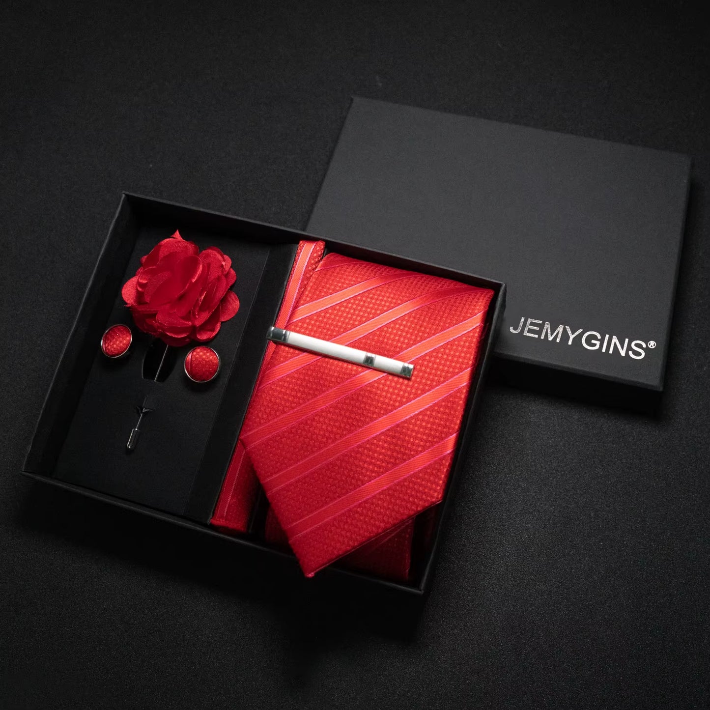 Wine Red Men Tie Paisley Silk Tie Pocket Square Cufflink Luxury Gift Box Set Wedding Gravat Accessories Neck Tie for Men