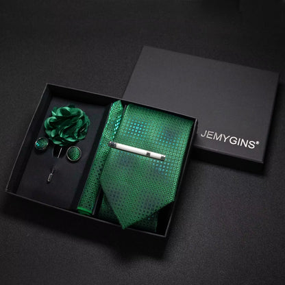 Wine Red Men Tie Paisley Silk Tie Pocket Square Cufflink Luxury Gift Box Set Wedding Gravat Accessories Neck Tie for Men