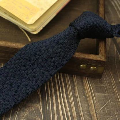 Fashion Solid Color Neckties for Men Women Casual Knitted Neck Ties 7Cm Width Brown Orange Tie Daily Wear JK Accessories Cravat