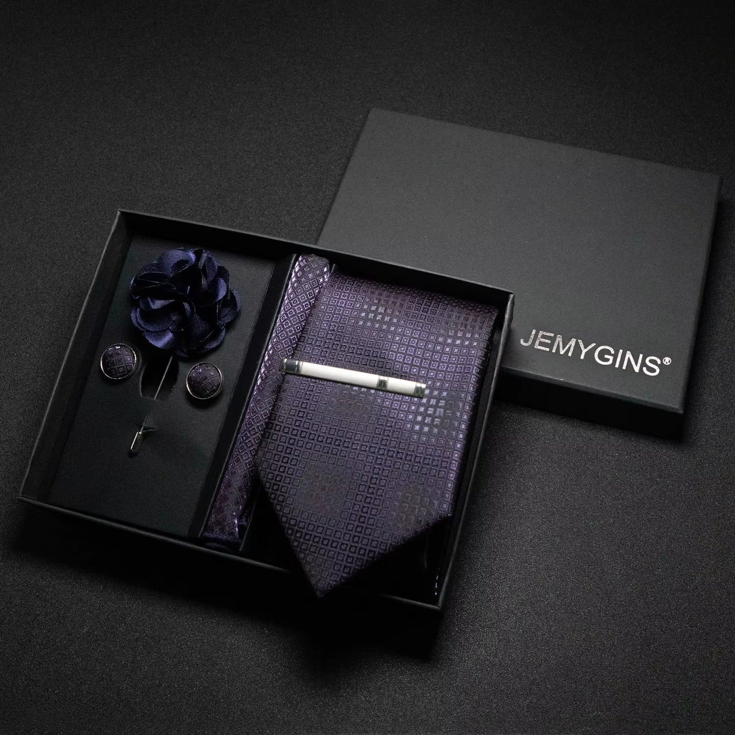 Wine Red Men Tie Paisley Silk Tie Pocket Square Cufflink Luxury Gift Box Set Wedding Gravat Accessories Neck Tie for Men