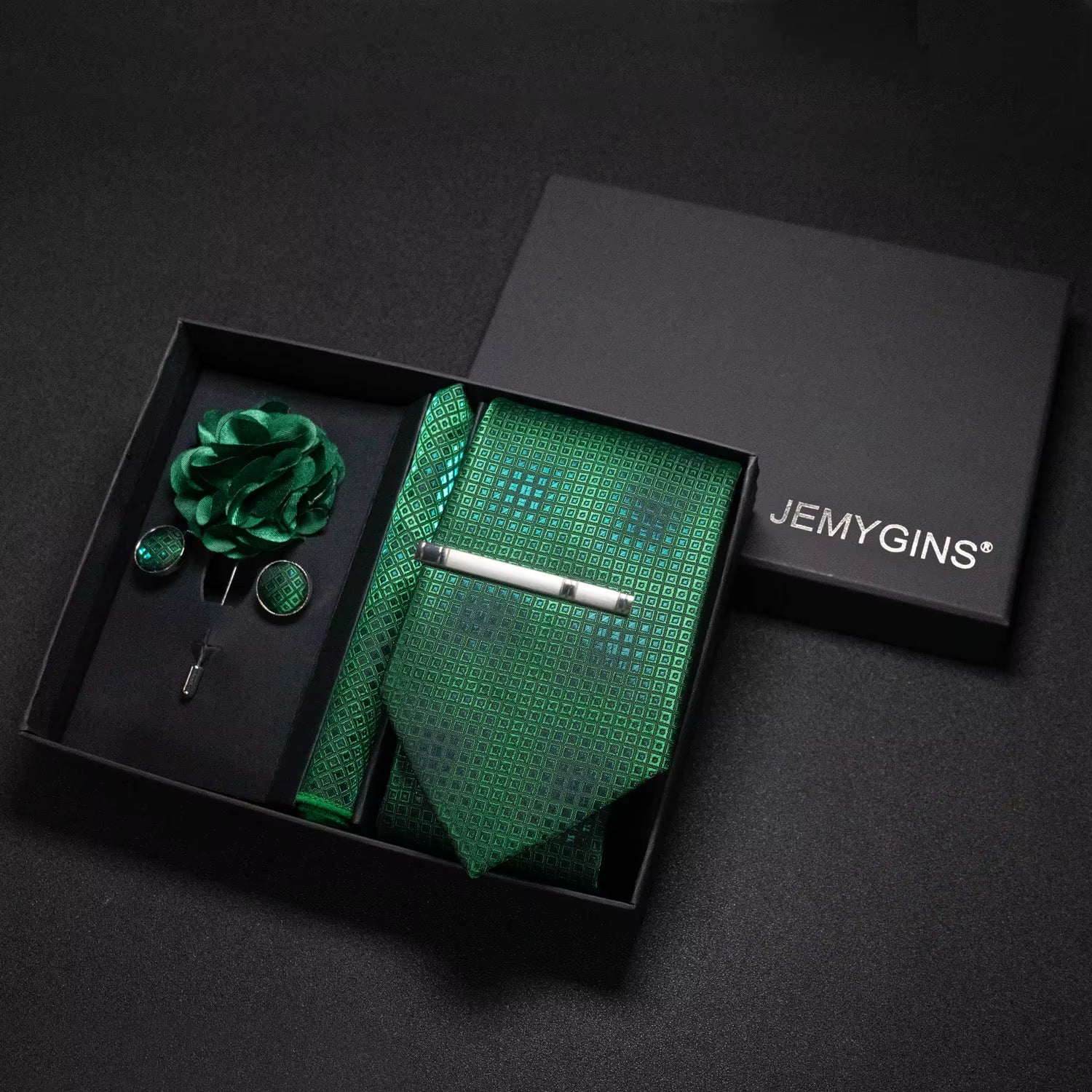 Wine Red Men Tie Paisley Silk Tie Pocket Square Cufflink Luxury Gift Box Set Wedding Gravat Accessories Neck Tie for Men